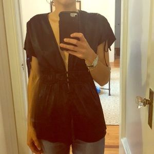 BCBG Black Silk Top
